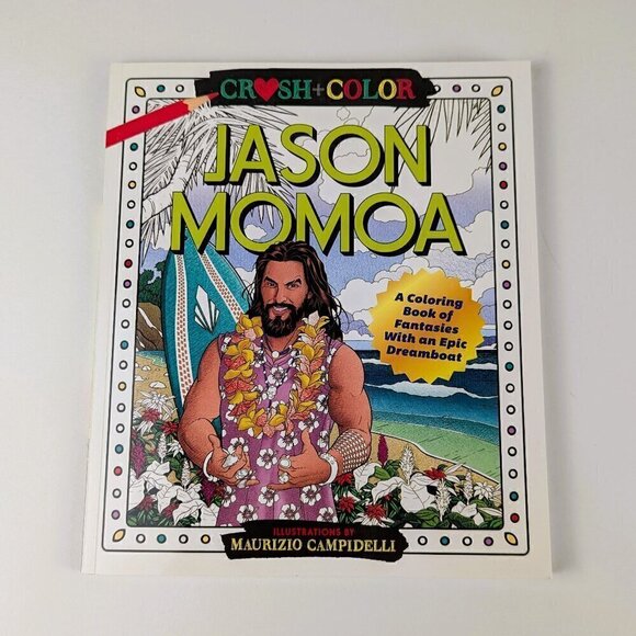 NEW Crush and Color Jason Momoa Coloring Book - Picture 1 of 4